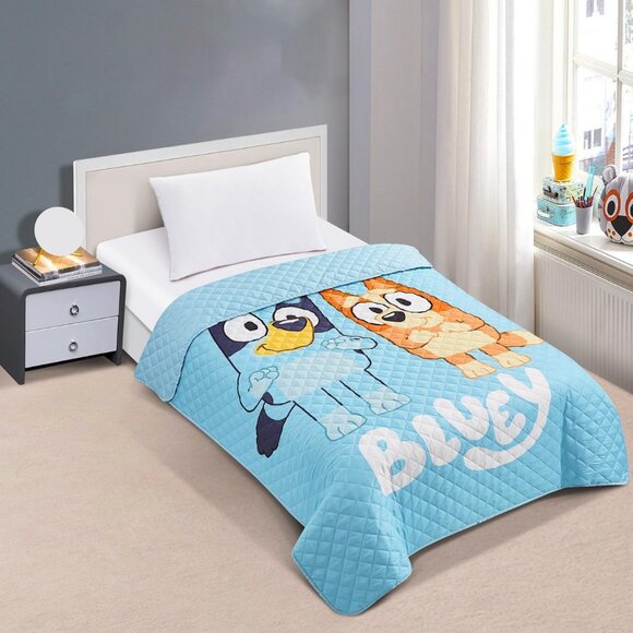 Bluey and Bingo Twin Quilted bedspread set 4pc - Picture 3 of 6